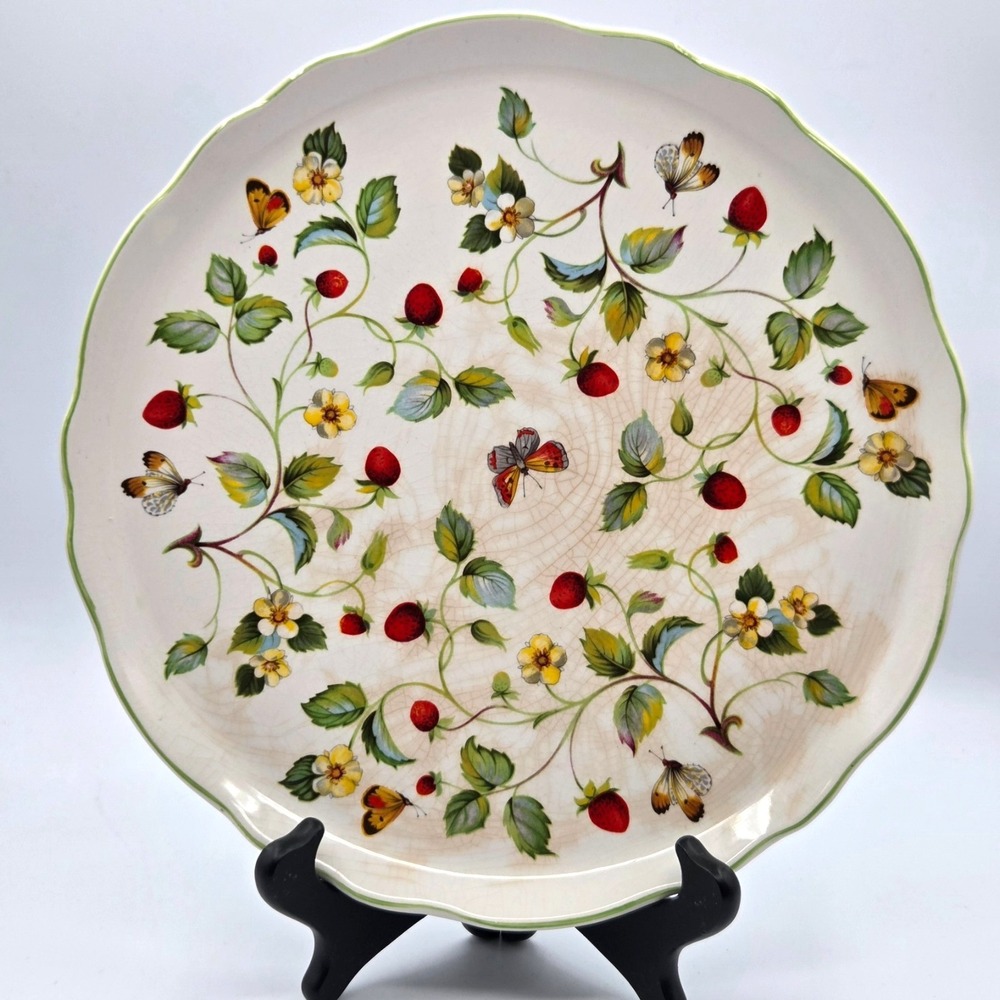 Old Foley James Kent Strawberry  10.5 " Serving Platter from‎ England VINTAGE
